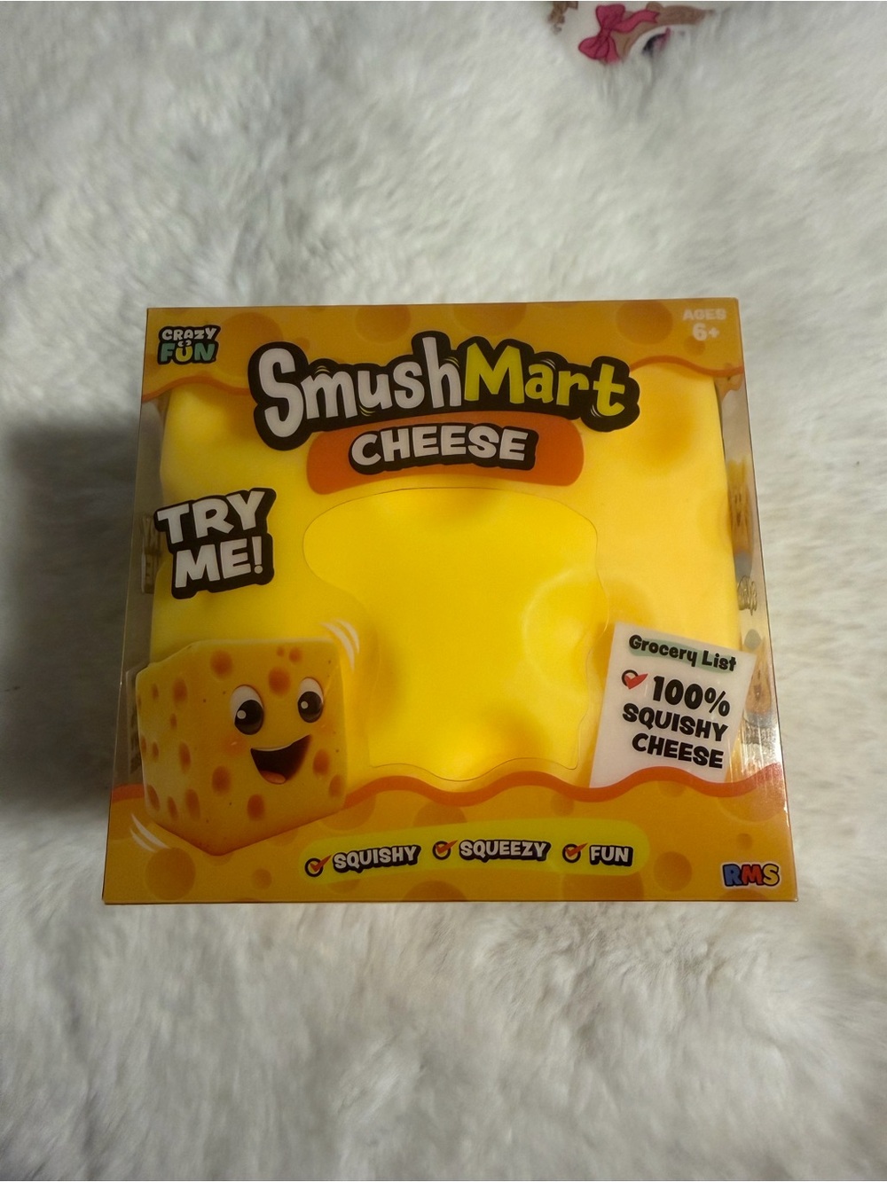 Cheese Squishy Toy - Yellow